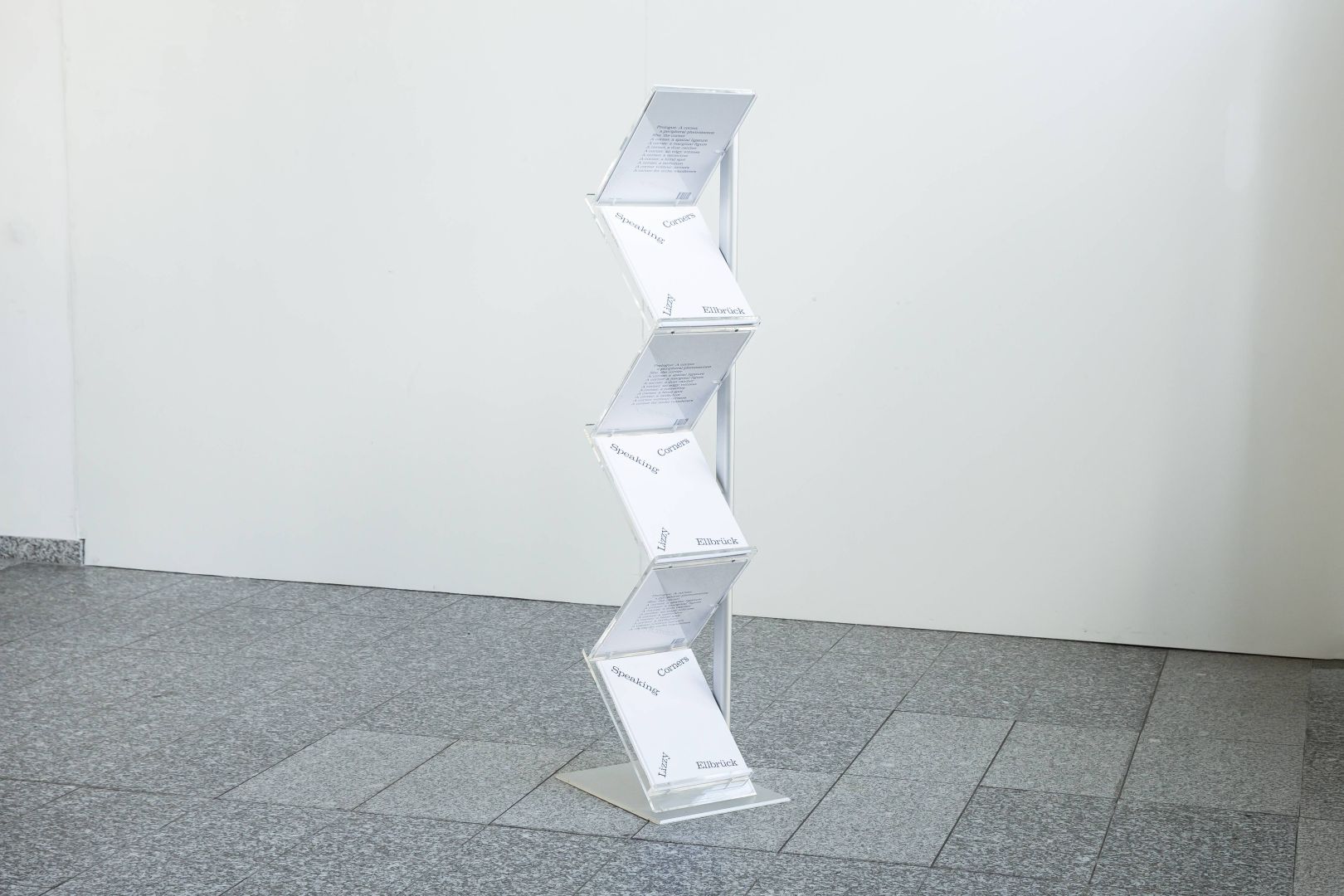 Lizzy Ellbrück: A corner, a marginal figure, a spatial ligature, a dust catcher, an edgy witness, for niche wanderers